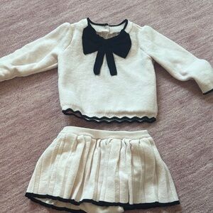 GAP Cream Baby Sweater and skirt set 6-12 months